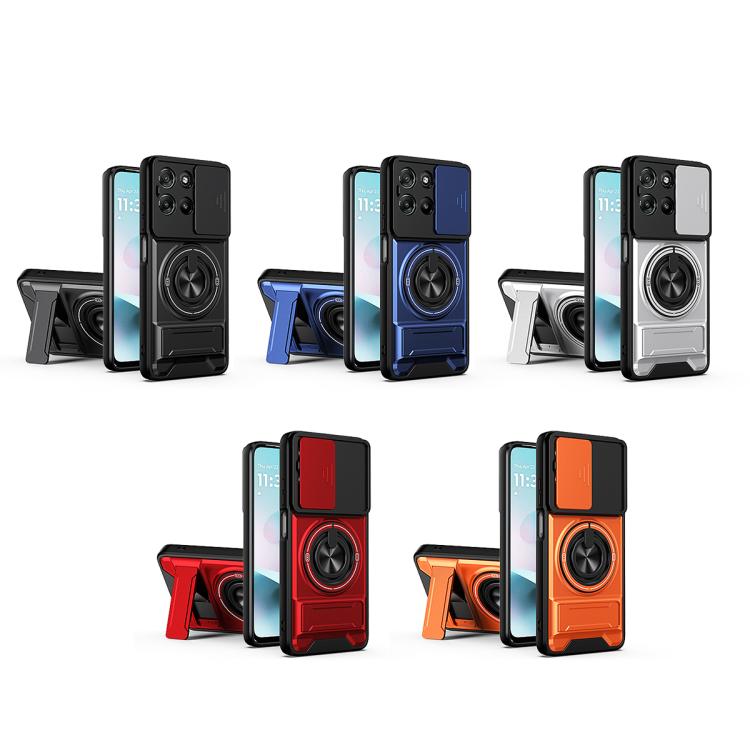 For Motorola Moto G67 Power 5G Lens Sliding Window Multifunctional Magnetic Shockproof Phone Case