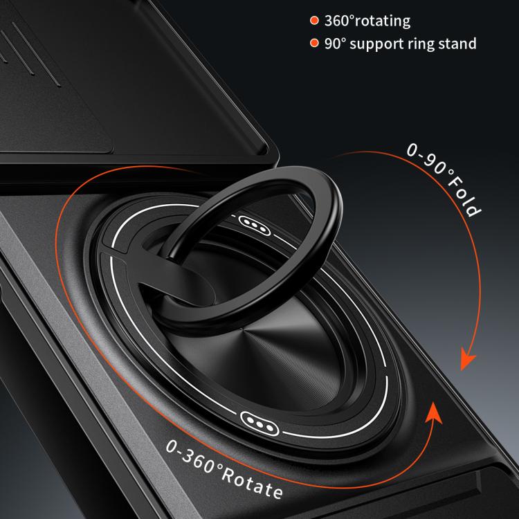 For Motorola Moto G05 4G Lens Sliding Window Multifunctional Magnetic Shockproof Phone Case