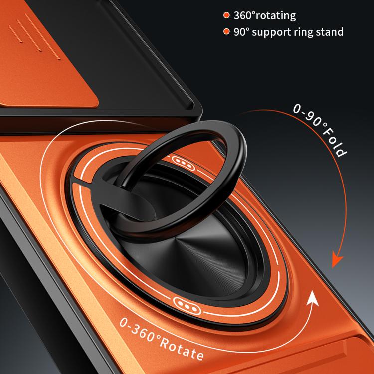 For Motorola Moto G15 4G Lens Sliding Window Multifunctional Magnetic Shockproof Phone Case