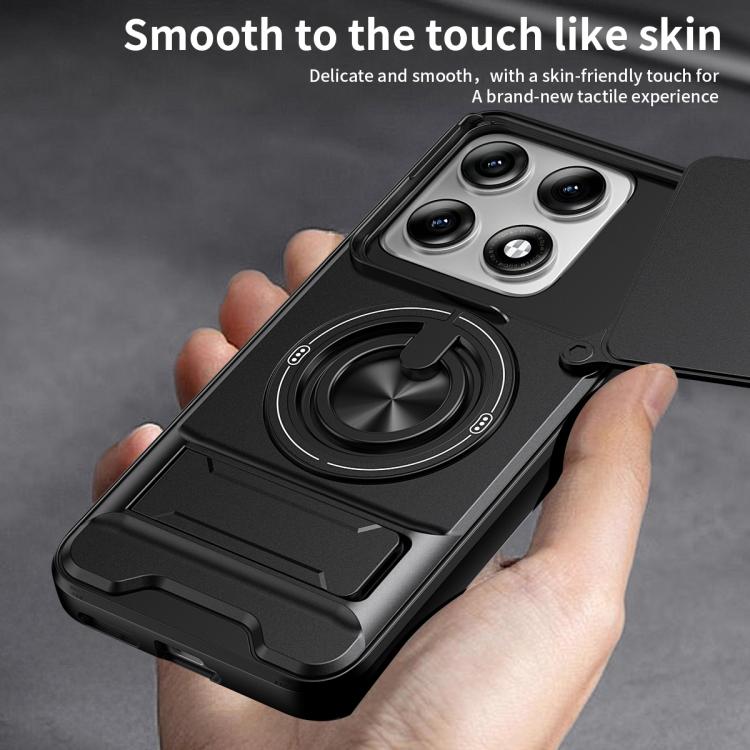For Motorola Edge 70 Pro 5G Lens Sliding Window Multifunctional Magnetic Shockproof Phone Case