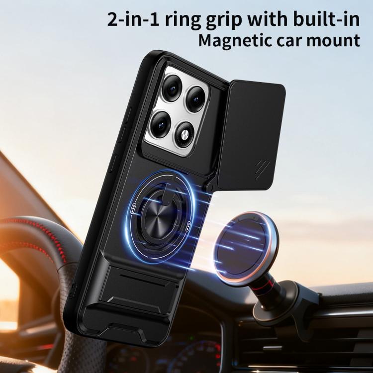 For Motorola Edge 70 Pro 5G Lens Sliding Window Multifunctional Magnetic Shockproof Phone Case