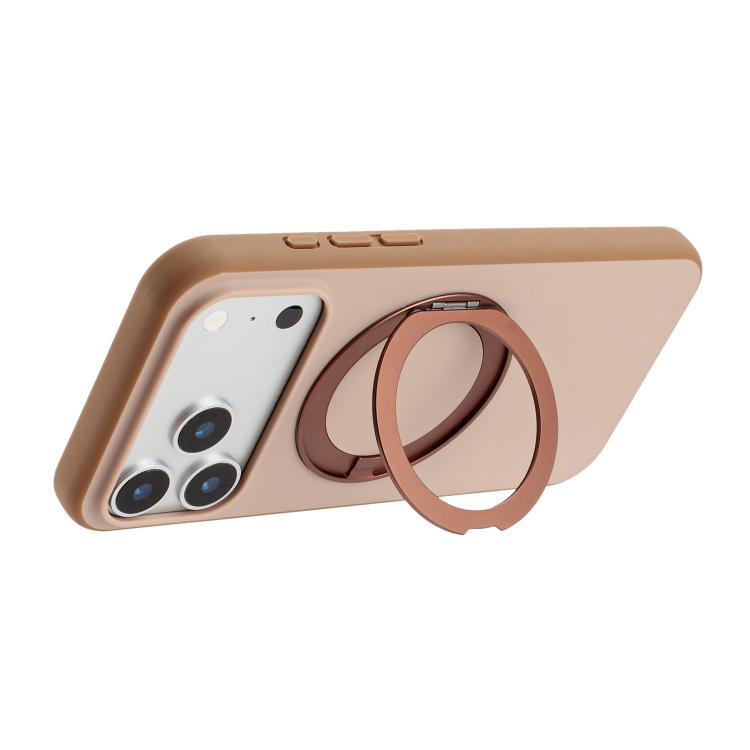 For iPhone 17 Skin Feel Frosted 360 Degree Rotation Holder Magnetic Phone Case