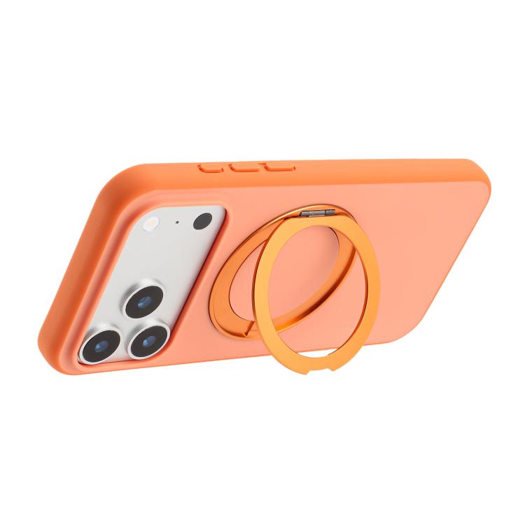 For iPhone 15 Plus Skin Feel Frosted 360 Degree Rotation Holder Magnetic Phone Case