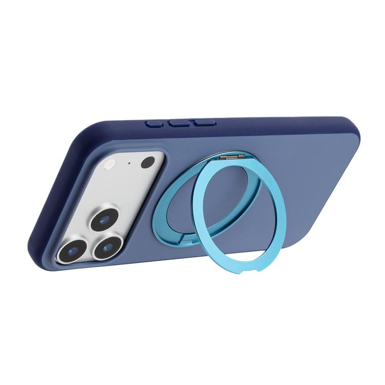 For iPhone 15 Plus Skin Feel Frosted 360 Degree Rotation Holder Magnetic Phone Case