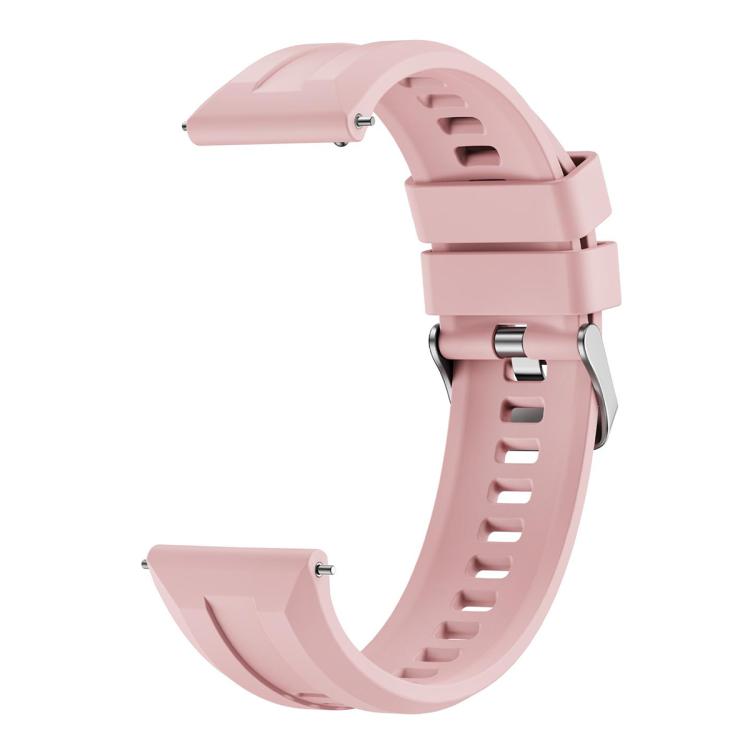For Huawei Watch GT 6 / 5 / 4 / 3 46mm xDfind Silver Buckle Solid Color Silicone Watch Band