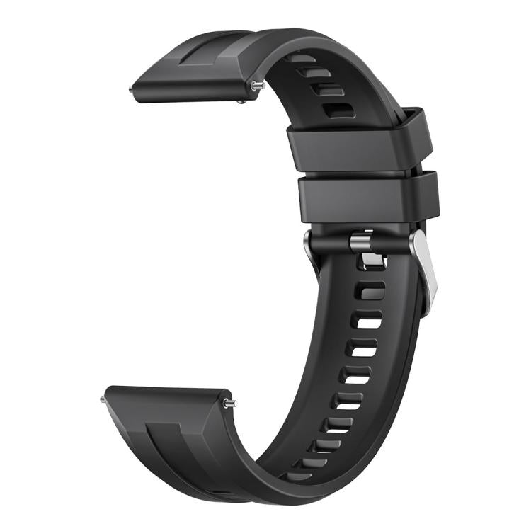 For Huawei Watch GT 6 / 5 / 4 / 3 46mm xDfind Silver Buckle Solid Color Silicone Watch Band