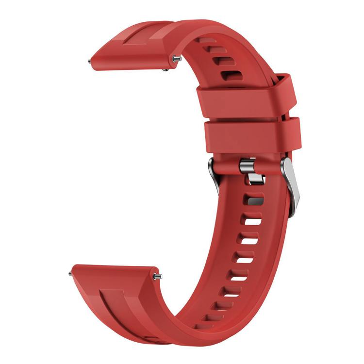 For Huawei Watch GT 6 / 5 / 4 / 3 46mm xDfind Silver Buckle Solid Color Silicone Watch Band