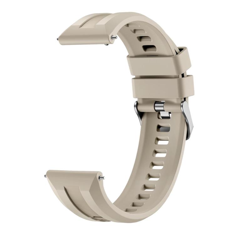 For Huawei Watch GT 6 / 5 / 4 / 3 46mm xDfind Silver Buckle Solid Color Silicone Watch Band