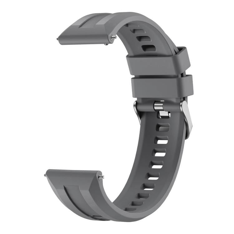 For Huawei Watch GT 6 / 5 / 4 / 3 46mm xDfind Silver Buckle Solid Color Silicone Watch Band