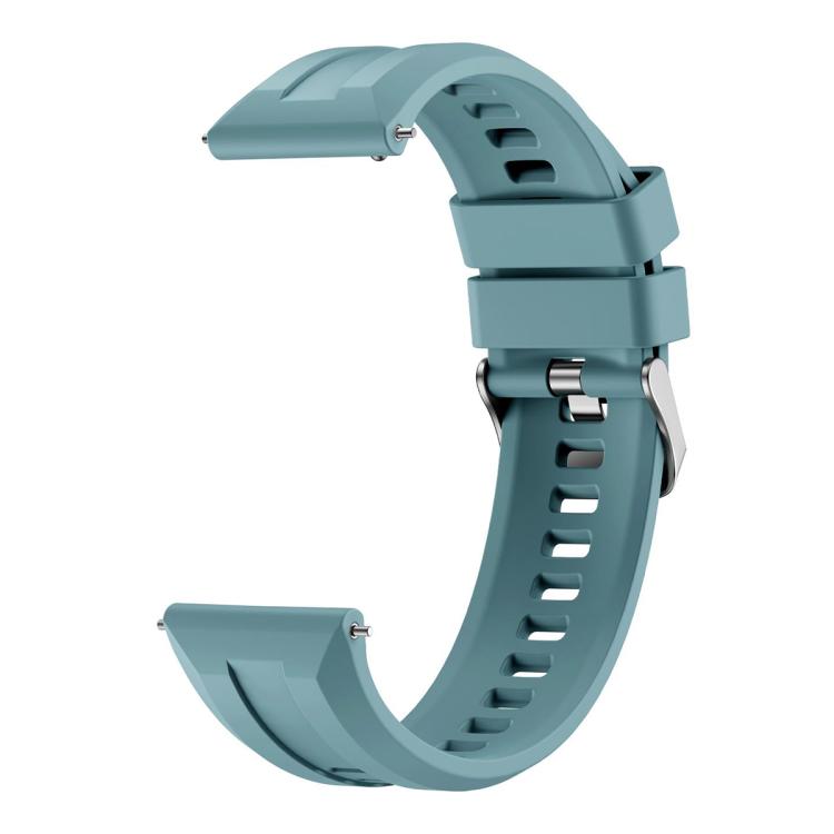 For Huawei Watch GT 6 / 5 / 4 / 3 46mm xDfind Silver Buckle Solid Color Silicone Watch Band