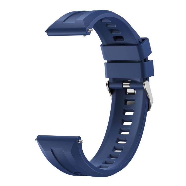 For Huawei Watch GT 6 / 5 / 4 / 3 46mm xDfind Silver Buckle Solid Color Silicone Watch Band