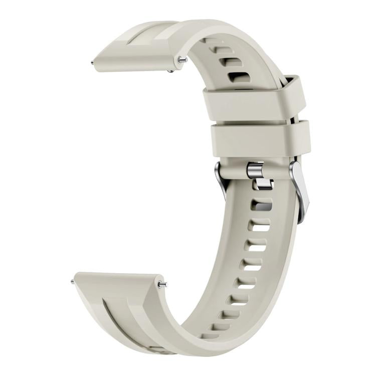 For Huawei Watch GT 6 / 5 / 4 / 3 46mm xDfind Silver Buckle Solid Color Silicone Watch Band