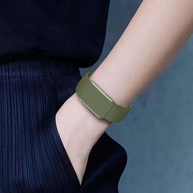 For WHOOP 5.0 Electrocardiogram Solid Color Butterfly Buckle Silicone Watch Band