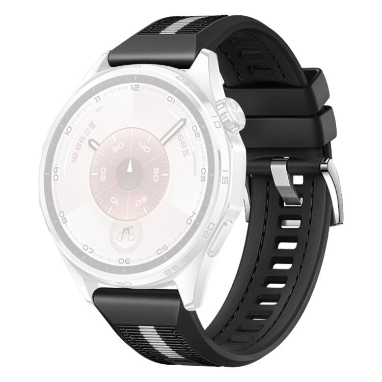 For Huawei Watch GT 6 / 5 / 4 / 3 46mm xDfind Braid Nylon Hybrid Silicone Watch Band