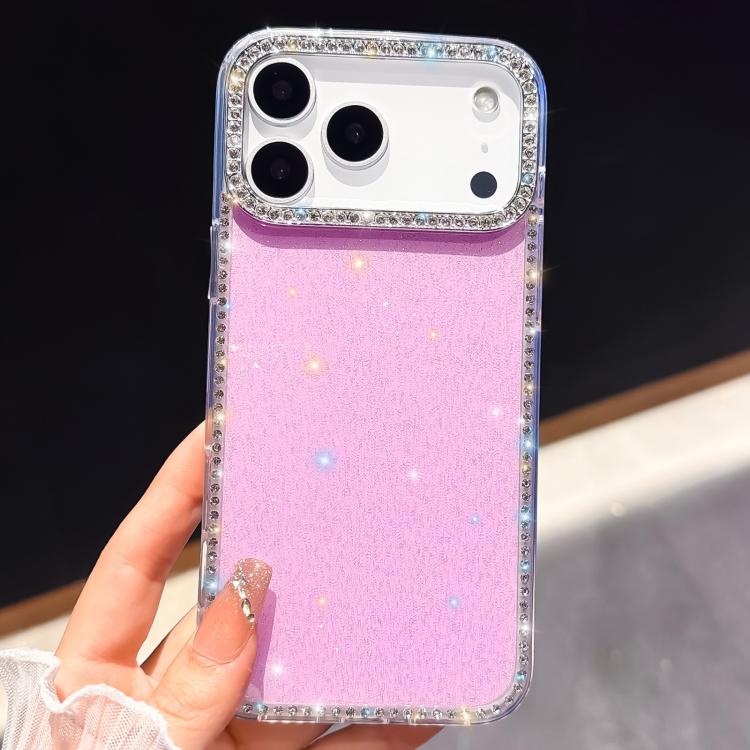 For iPhone 14 Rhinestone Dual-side IMD PC Hybrid TPU Phone Case