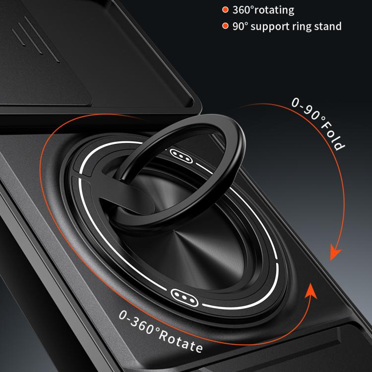 For Samsung Galaxy A15 5G Lens Sliding Window Multifunctional Magnetic Shockproof Phone Case