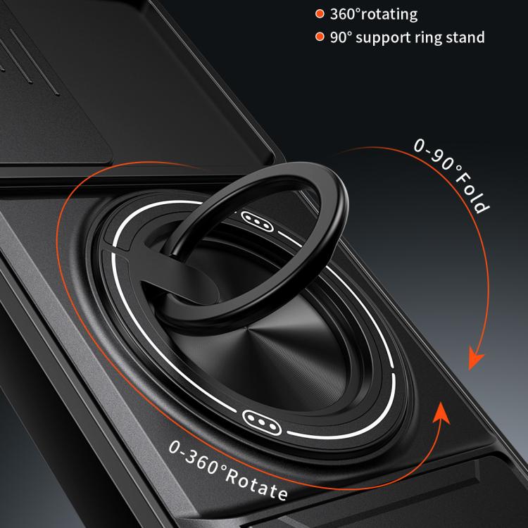 For Samsung Galaxy A25 5G Lens Sliding Window Multifunctional Magnetic Shockproof Phone Case