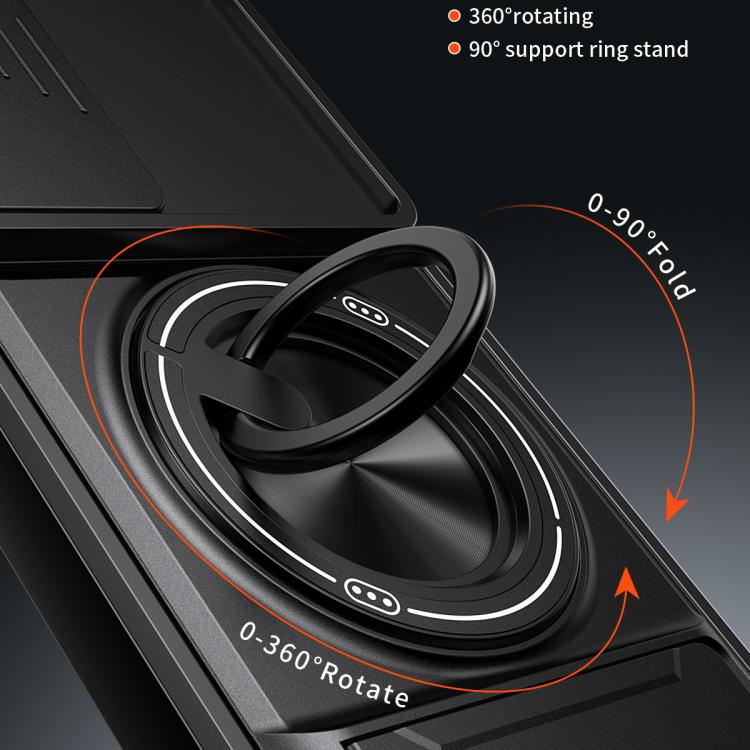 For Samsung Galaxy A36 5G Lens Sliding Window Multifunctional Magnetic Shockproof Phone Case