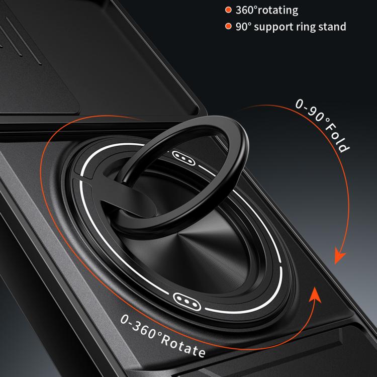 For Samsung Galaxy A55 5G Lens Sliding Window Multifunctional Magnetic Shockproof Phone Case