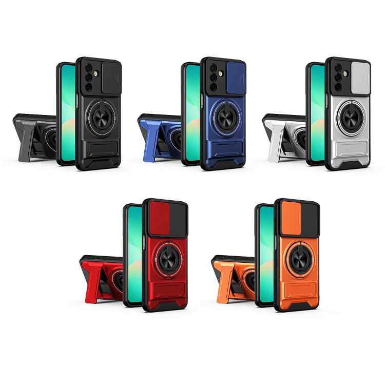 For Samsung Galaxy A26 5G Lens Sliding Window Multifunctional Magnetic Shockproof Phone Case