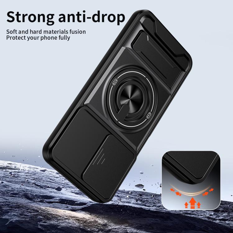 For Samsung Galaxy A26 5G Lens Sliding Window Multifunctional Magnetic Shockproof Phone Case
