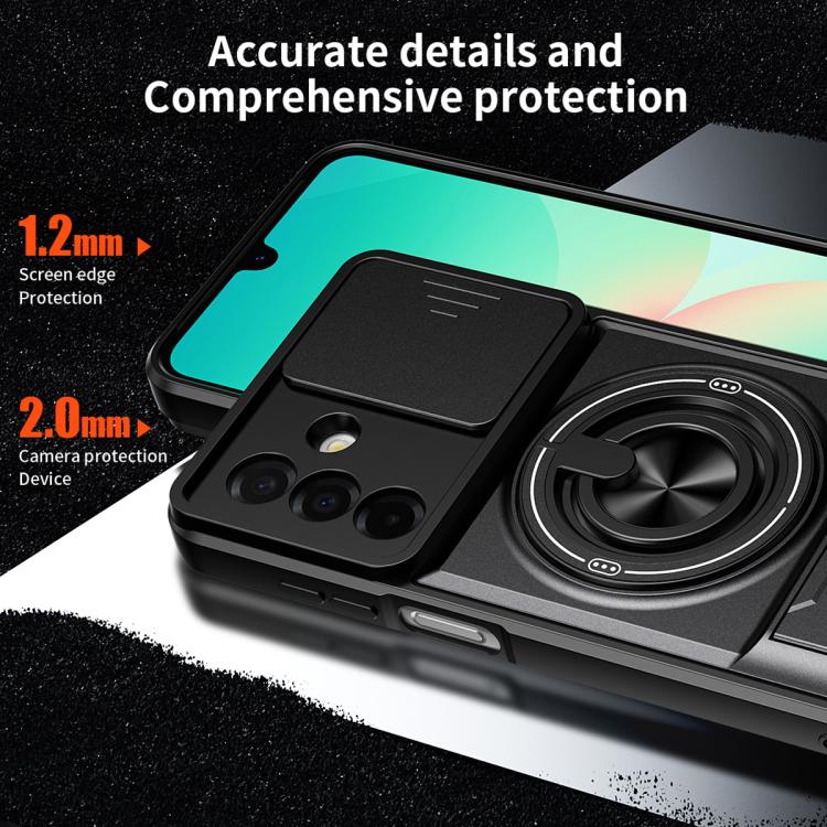 For Samsung Galaxy A26 5G Lens Sliding Window Multifunctional Magnetic Shockproof Phone Case