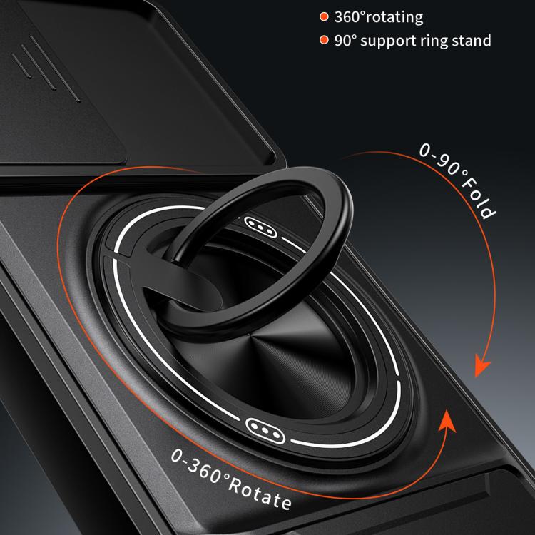 For Samsung Galaxy A34 5G Lens Sliding Window Multifunctional Magnetic Shockproof Phone Case