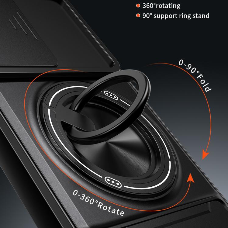 For Samsung Galaxy A13 4G Lens Sliding Window Multifunctional Magnetic Shockproof Phone Case