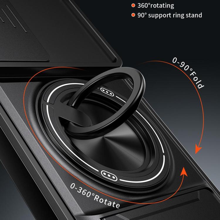 For Samsung Galaxy A27 5G Lens Sliding Window Multifunctional Magnetic Shockproof Phone Case