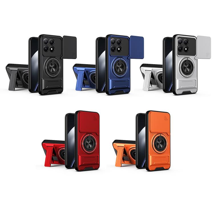 For Xiaomi 15T 5G Lens Sliding Window Multifunctional Magnetic Shockproof Phone Case