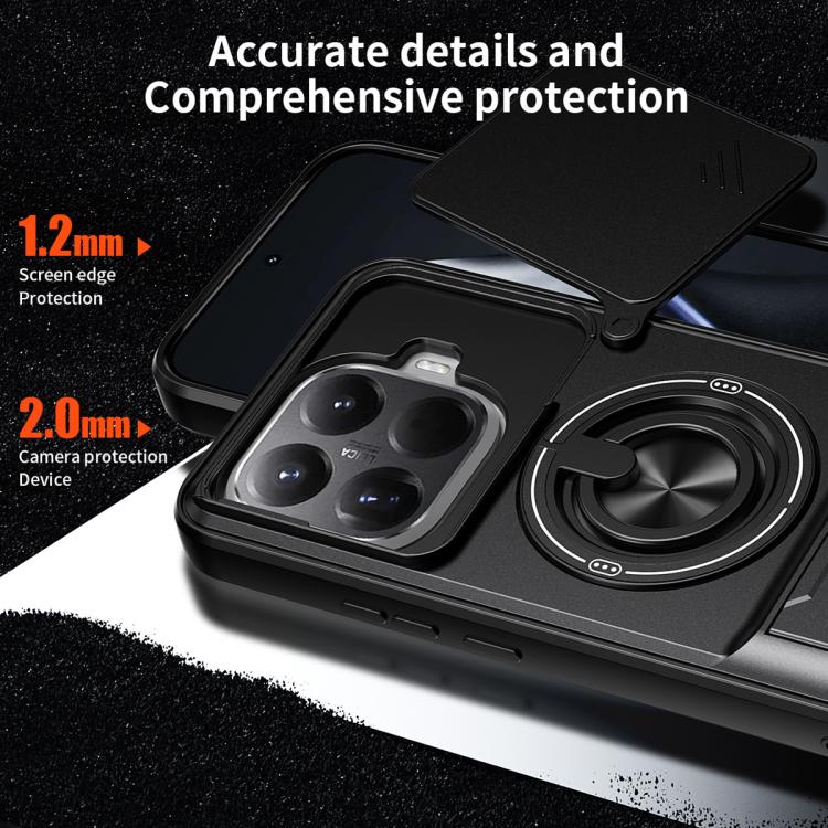 For Xiaomi 15T Pro 5G Lens Sliding Window Multifunctional Magnetic Shockproof Phone Case