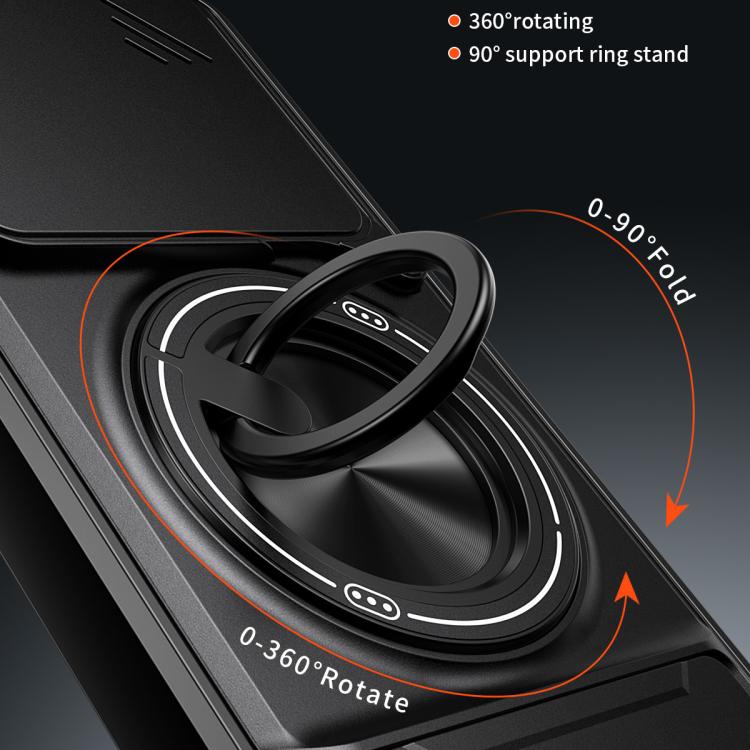 For Xiaomi Poco M7 Pro 5G Lens Sliding Window Multifunctional Magnetic Shockproof Phone Case
