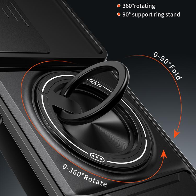 For Xiaomi Poco M7 4G 169mm Lens Sliding Window Multifunctional Magnetic Shockproof Phone Case