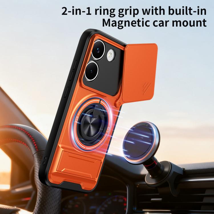 For Xiaomi Poco X8 Pro 5G Lens Sliding Window Multifunctional Magnetic Shockproof Phone Case