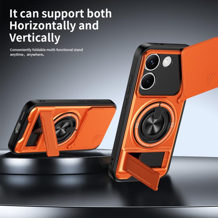 For Xiaomi Poco X8 Pro 5G Lens Sliding Window Multifunctional Magnetic Shockproof Phone Case