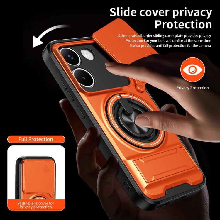 For Xiaomi Poco X8 Pro 5G Lens Sliding Window Multifunctional Magnetic Shockproof Phone Case