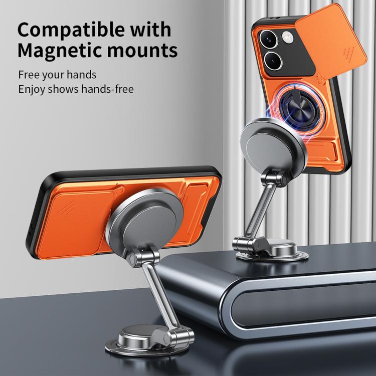 For Xiaomi Poco X8 Pro 5G Lens Sliding Window Multifunctional Magnetic Shockproof Phone Case