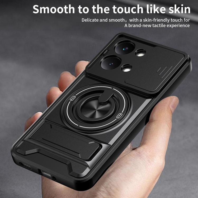 For Xiaomi Poco X8 Pro Max 5G Lens Sliding Window Multifunctional Magnetic Shockproof Phone Case