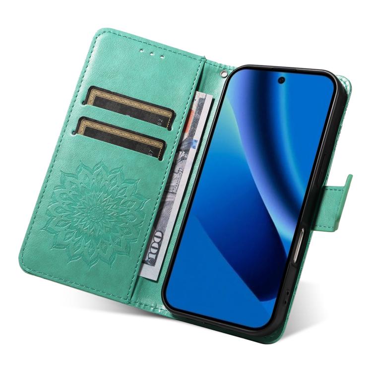 For Google Pixel 10a Embossed Sunflower Pattern Flip Leather Phone Case