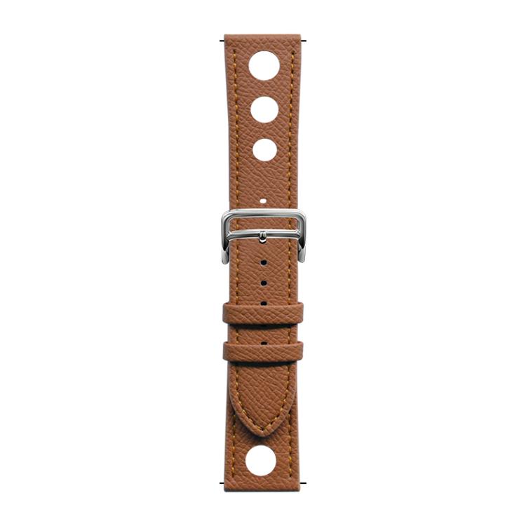 20mm xDfind Flat-head Hole Palm Texture Vegan Leather Watch Band