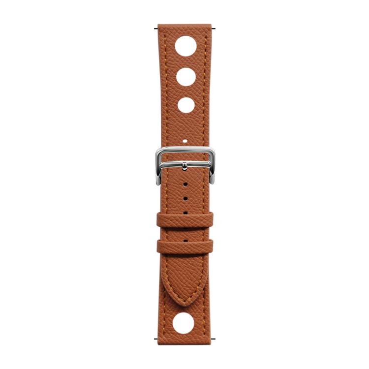 20mm xDfind Flat-head Hole Palm Texture Vegan Leather Watch Band
