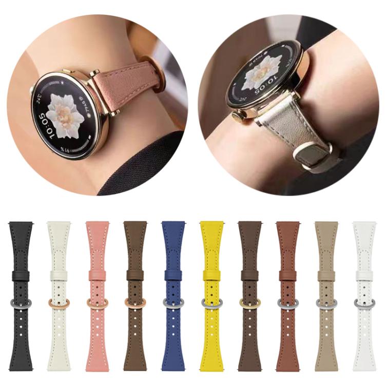 18mm xDfind Flat-head Horseshoe Buckle Vegan Leather Watch Band