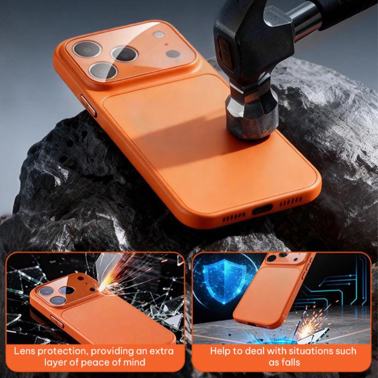For iPhone 17 Pro Frosted Acrylic Hybrid TPU Phone Case with Lens Film