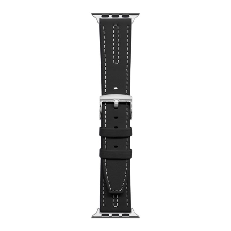 For Apple Watch 42 / 44 / 45 / 46 / 49mm xDfind Composite Cowhide Texture Vegan Leather Watch Band