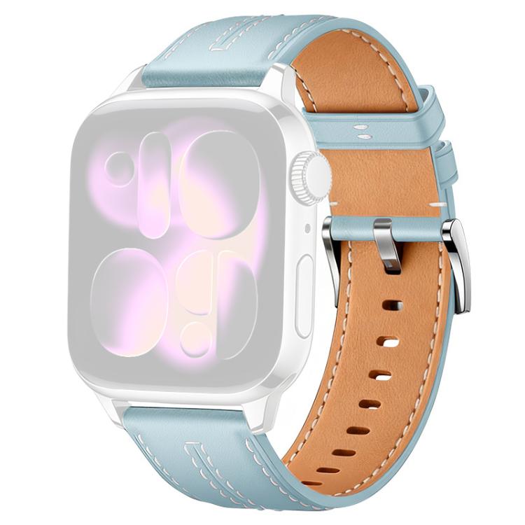 For Apple Watch 42 / 44 / 45 / 46 / 49mm xDfind Composite Cowhide Texture Vegan Leather Watch Band