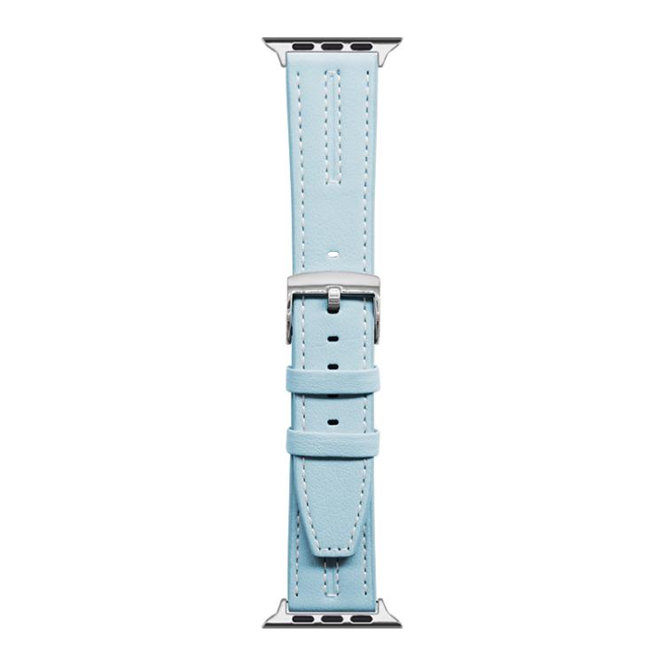 For Apple Watch 42 / 44 / 45 / 46 / 49mm xDfind Composite Cowhide Texture Vegan Leather Watch Band