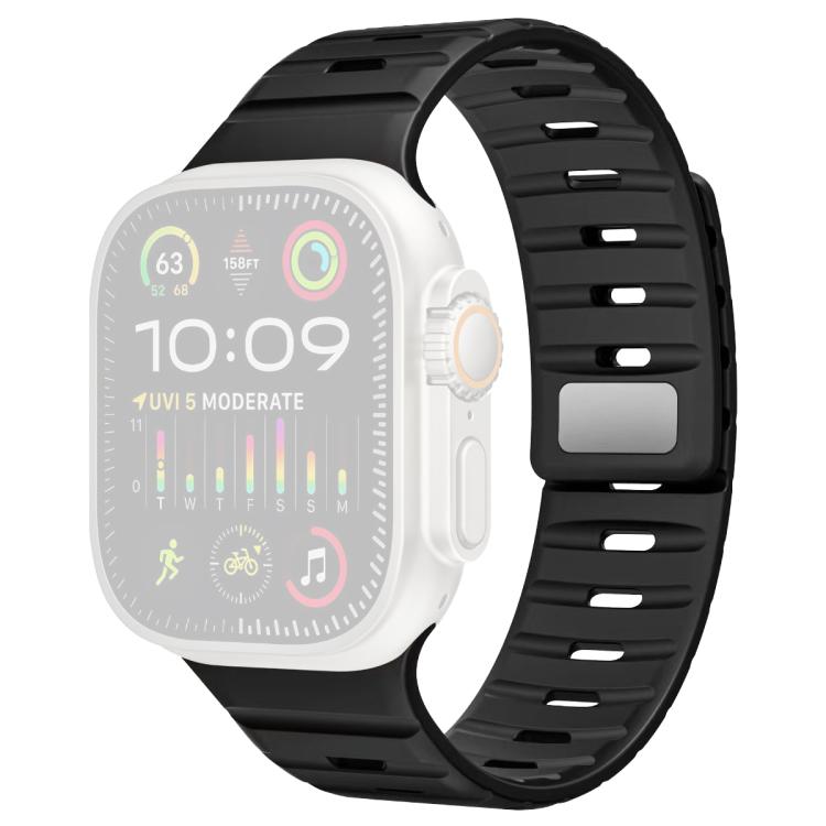For Apple Watch 38 / 40 / 41 / S11 42mm xDfind Magnetic Norman Buckle Silicone Watch Band