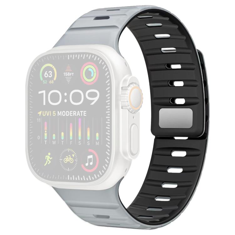 For Apple Watch 38 / 40 / 41 / S11 42mm xDfind Magnetic Norman Buckle Silicone Watch Band