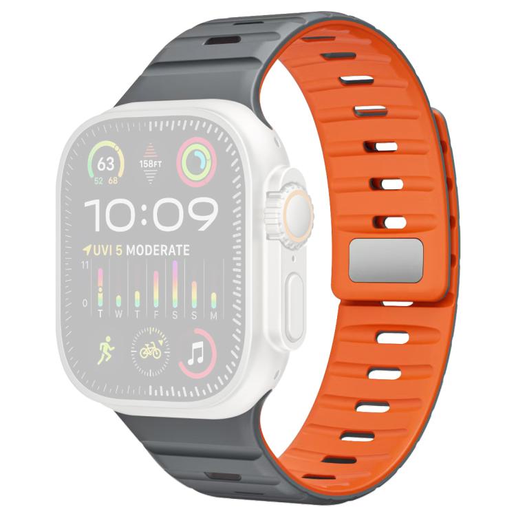 For Apple Watch 38 / 40 / 41 / S11 42mm xDfind Magnetic Norman Buckle Silicone Watch Band
