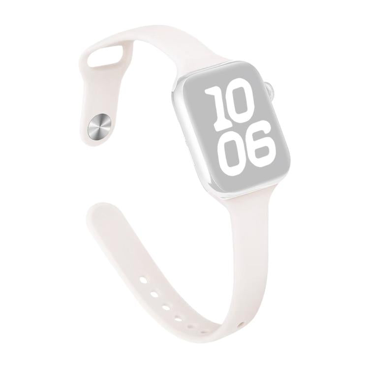 For Apple Watch 38 / 40 / 41 / S11 42mm xDfind Small Waist Reverse Buckle Silicone Watch Band